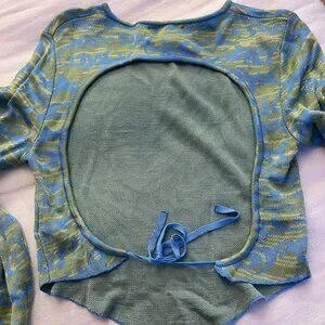 Paloma Wool | Tops | Paloma Wool Green Jacquard Tattoo Print Shirt